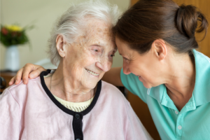 showing affection to a person with dementia